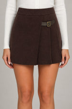 Women’s Wrap Front Belt Mini Skirt
