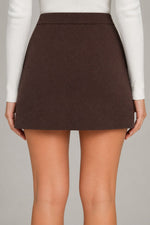 Women’s Wrap Front Belt Mini Skirt