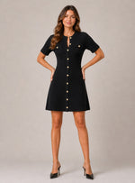 Women's Button-Front Mini Dress