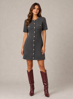 Women's Button-Front Mini Dress