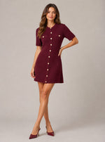 Women's Button-Front Mini Dress