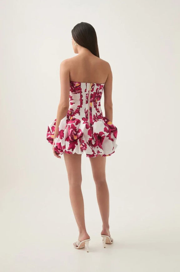 Women's Strapless Bubble Mini Dress