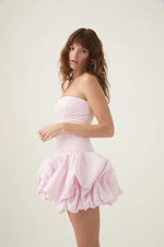Women's Strapless Bubble Mini Dress