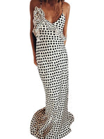 Women's Polka Dot Mermaid Maxi Dress